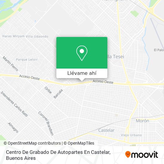 Mapa de Centro De Grabado De Autopartes En Castelar