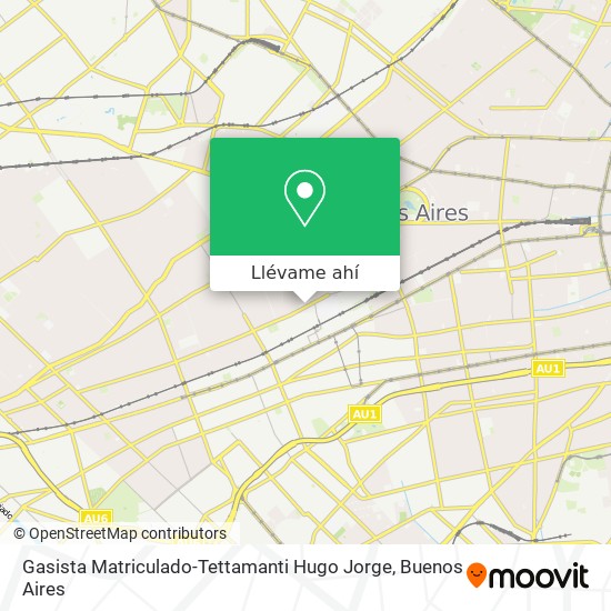 Mapa de Gasista Matriculado-Tettamanti Hugo Jorge