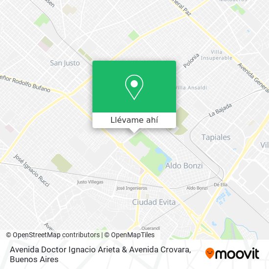 Mapa de Avenida Doctor Ignacio Arieta & Avenida Crovara