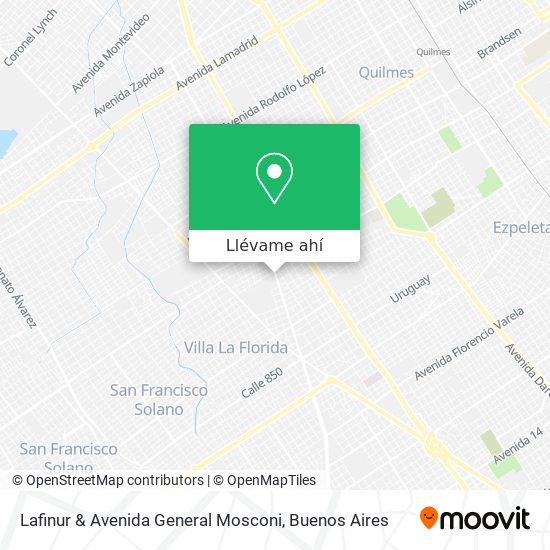 Mapa de Lafinur & Avenida General Mosconi