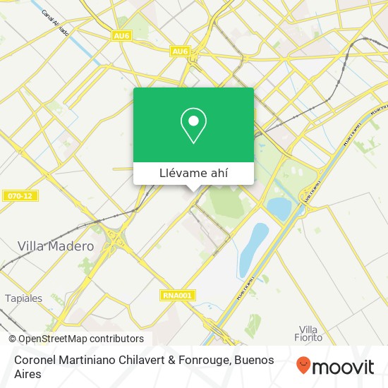 Mapa de Coronel Martiniano Chilavert & Fonrouge