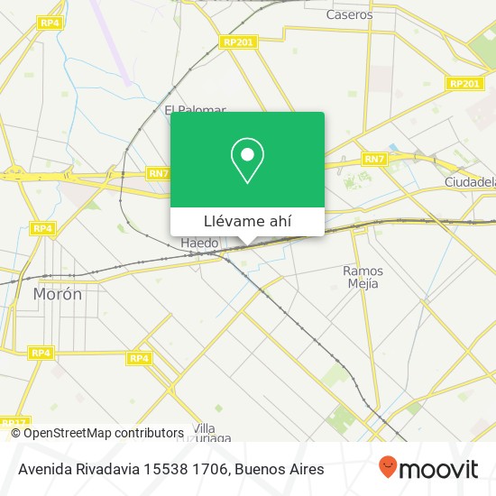 Mapa de Avenida Rivadavia 15538 1706