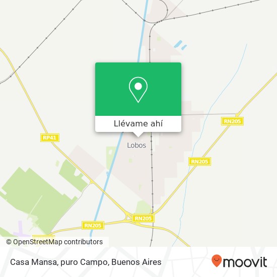 Mapa de Casa Mansa, puro Campo