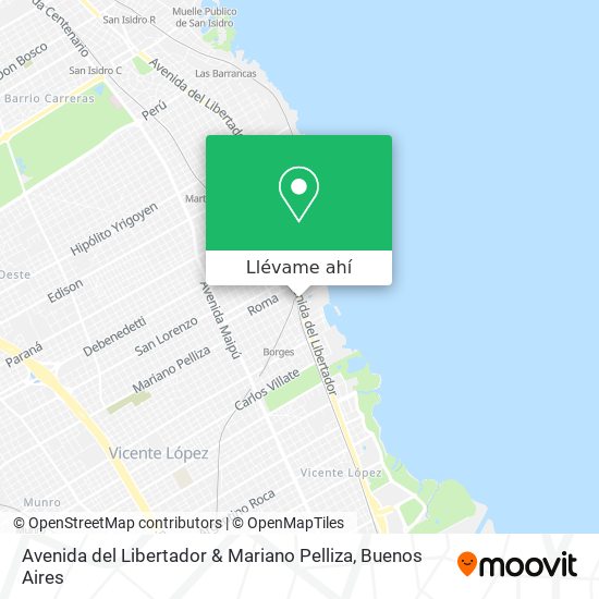 Mapa de Avenida del Libertador & Mariano Pelliza