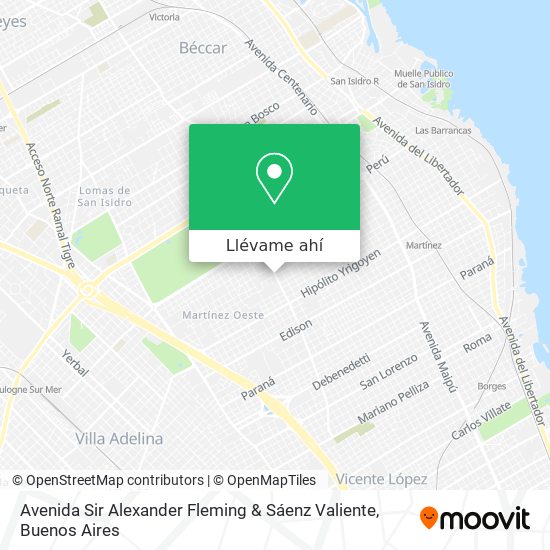 Mapa de Avenida Sir Alexander Fleming & Sáenz Valiente