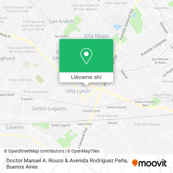 Mapa de Doctor Manuel A. Rouco & Avenida Rodríguez Peña