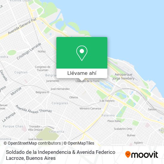 Mapa de Soldado de la Independencia & Avenida Federico Lacroze