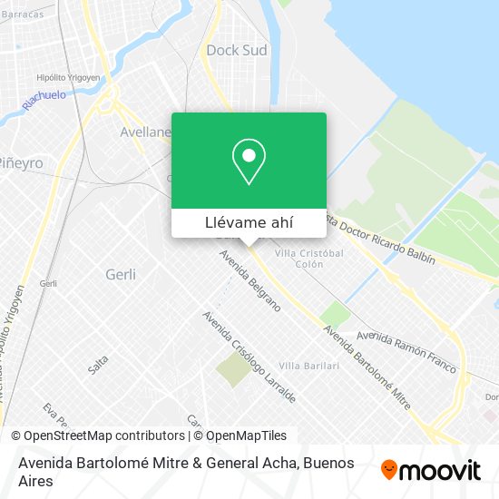 Mapa de Avenida Bartolomé Mitre & General Acha