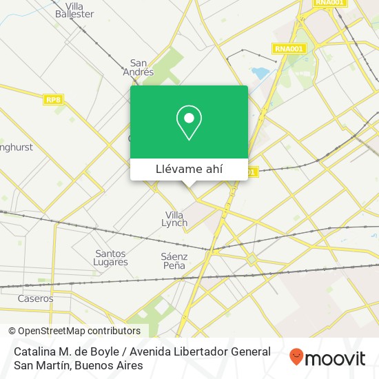 Mapa de Catalina M. de Boyle / Avenida Libertador General San Martín