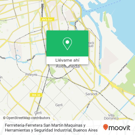 Mapa de Ferrreteria-Ferretera San Martin Maquinas y Herramientas y Seguridad Industrial