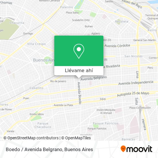 Mapa de Boedo / Avenida Belgrano