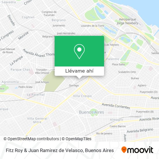 Mapa de Fitz Roy & Juan Ramirez de Velasco