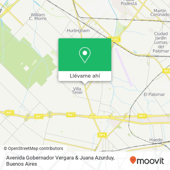 Mapa de Avenida Gobernador Vergara & Juana Azurduy