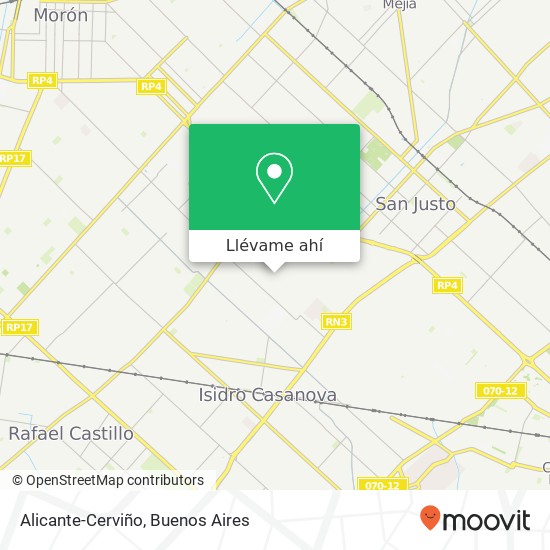 Mapa de Alicante-Cerviño