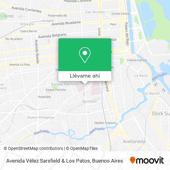 Mapa de Avenida Vélez Sarsfield & Los Patos