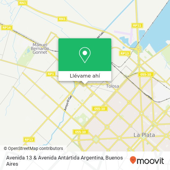 Mapa de Avenida 13 & Avenida Antártida Argentina