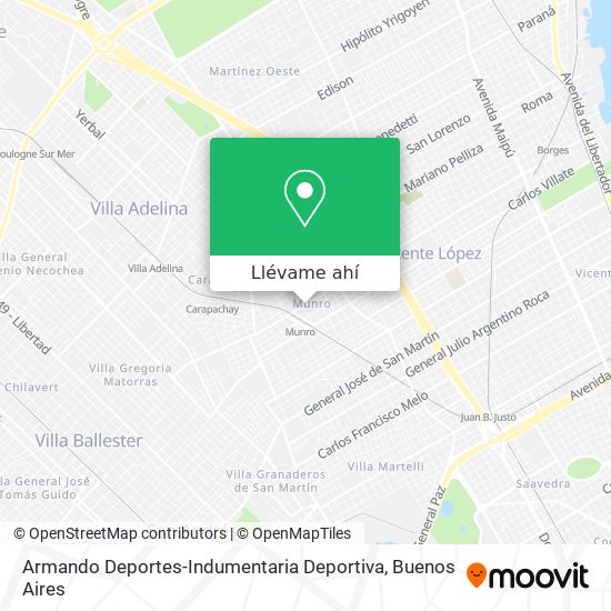 Mapa de Armando Deportes-Indumentaria Deportiva