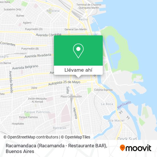 Mapa de Racamandaca (Racamanda - Restaurante BAR)