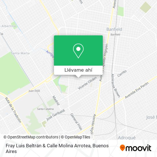 Mapa de Fray Luis Beltrán & Calle Molina Arrotea