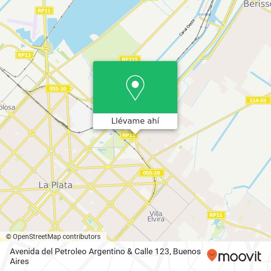 Mapa de Avenida del Petroleo Argentino & Calle 123