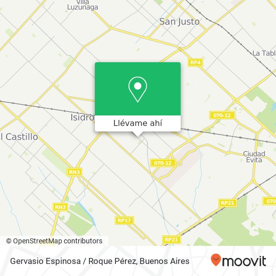 Mapa de Gervasio Espinosa / Roque Pérez