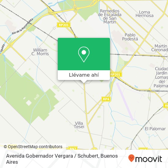 Mapa de Avenida Gobernador Vergara / Schubert