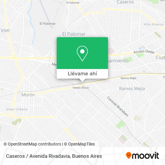 Mapa de Caseros / Avenida Rivadavia