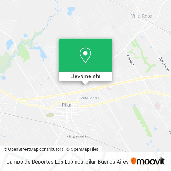 Mapa de Campo de Deportes Los Lupinos, pilar