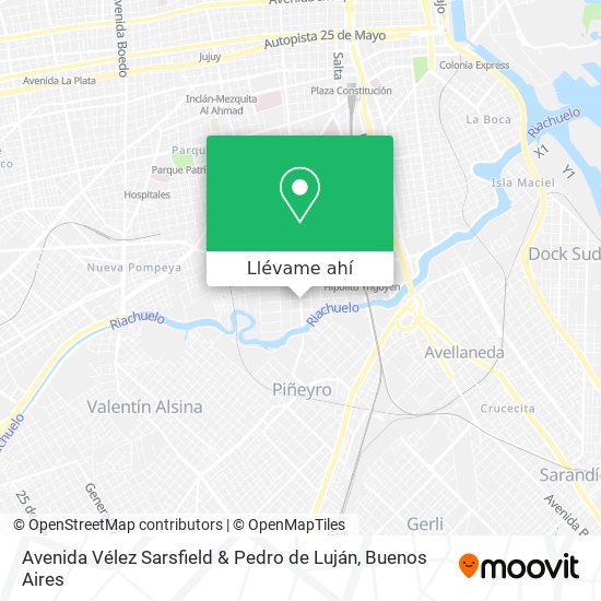 Mapa de Avenida Vélez Sarsfield & Pedro de Luján