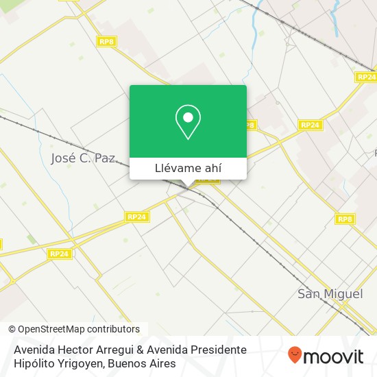 Mapa de Avenida Hector Arregui & Avenida Presidente Hipólito Yrigoyen
