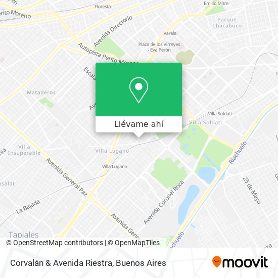 Mapa de Corvalán & Avenida Riestra
