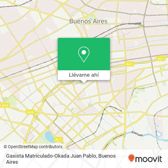 Mapa de Gasista Matriculado-Okada Juan Pablo