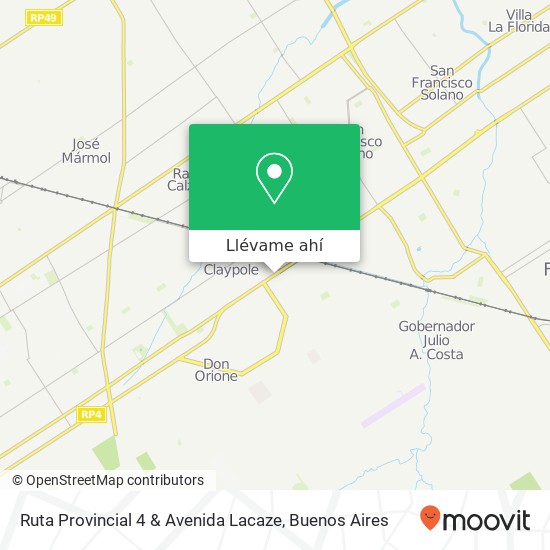 Mapa de Ruta Provincial 4 & Avenida Lacaze