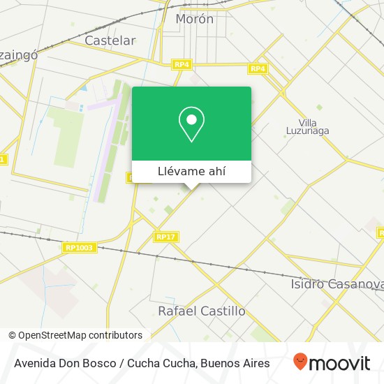 Mapa de Avenida Don Bosco / Cucha Cucha