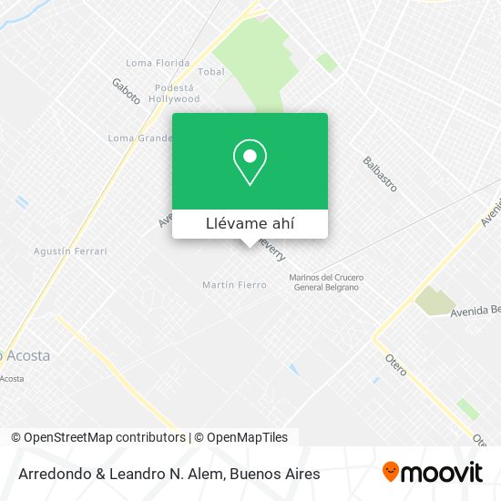 Mapa de Arredondo & Leandro N. Alem