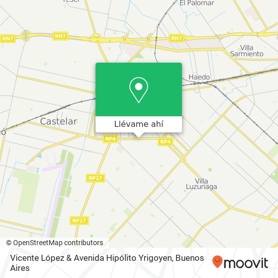 Mapa de Vicente López & Avenida Hipólito Yrigoyen