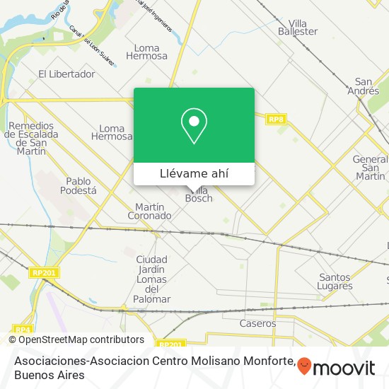 Mapa de Asociaciones-Asociacion Centro Molisano Monforte