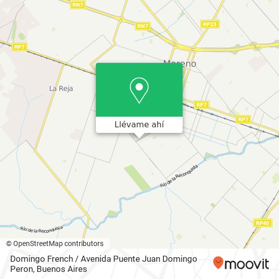 Mapa de Domingo French / Avenida Puente Juan Domingo Peron