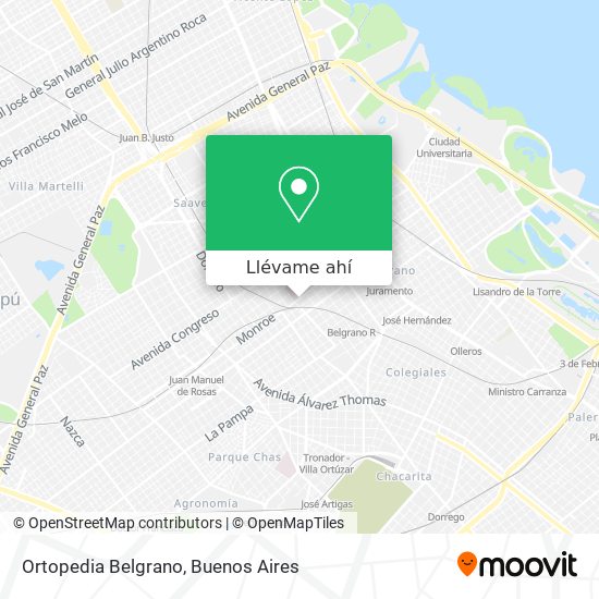 Mapa de Ortopedia Belgrano