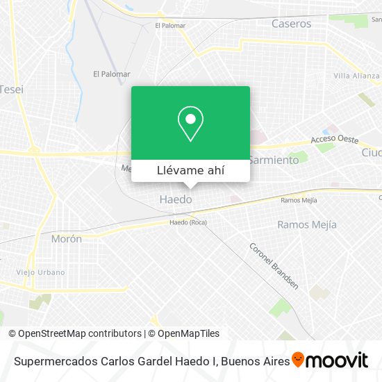 Mapa de Supermercados Carlos Gardel Haedo I