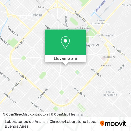 Mapa de Laboratorios de Analisis Clinicos-Laboratorio Iabe