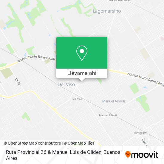 Mapa de Ruta Provincial 26 & Manuel Luis de Oliden