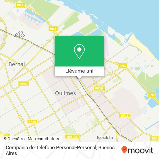 Mapa de Compañía de Telefono Personal-Personal