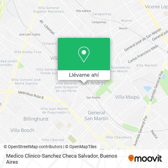 Mapa de Medico Clinico-Sanchez Checa Salvador