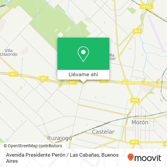 Mapa de Avenida Presidente Perón / Las Cabañas