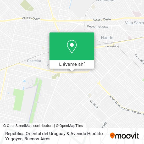 Mapa de República Oriental del Uruguay & Avenida Hipólito Yrigoyen