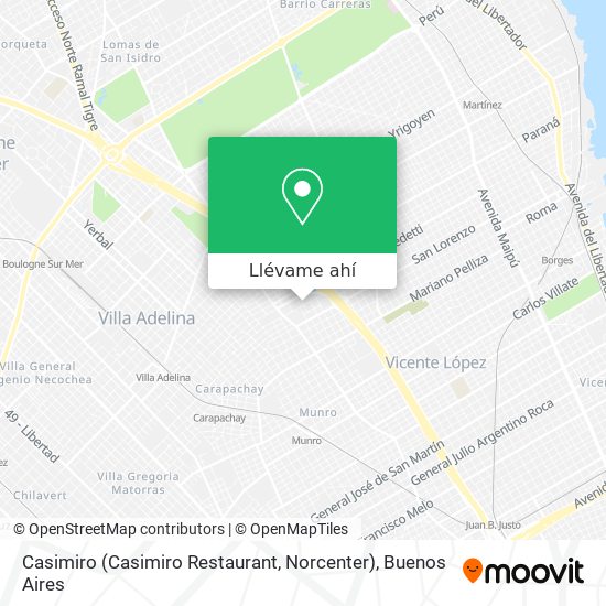 Mapa de Casimiro (Casimiro Restaurant, Norcenter)