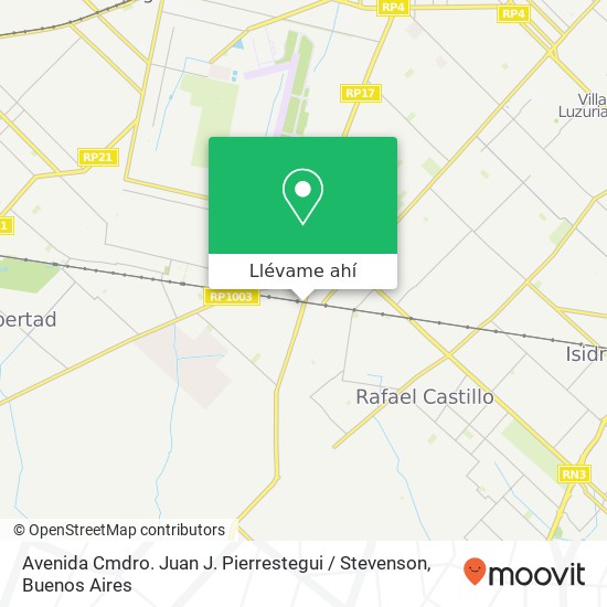 Mapa de Avenida Cmdro. Juan J. Pierrestegui / Stevenson