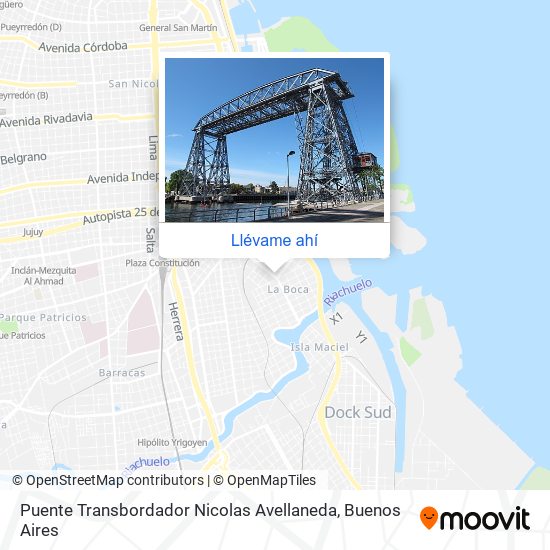 Mapa de Puente Transbordador Nicolas Avellaneda