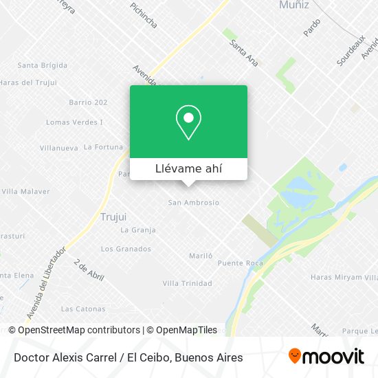 Mapa de Doctor Alexis Carrel / El Ceibo